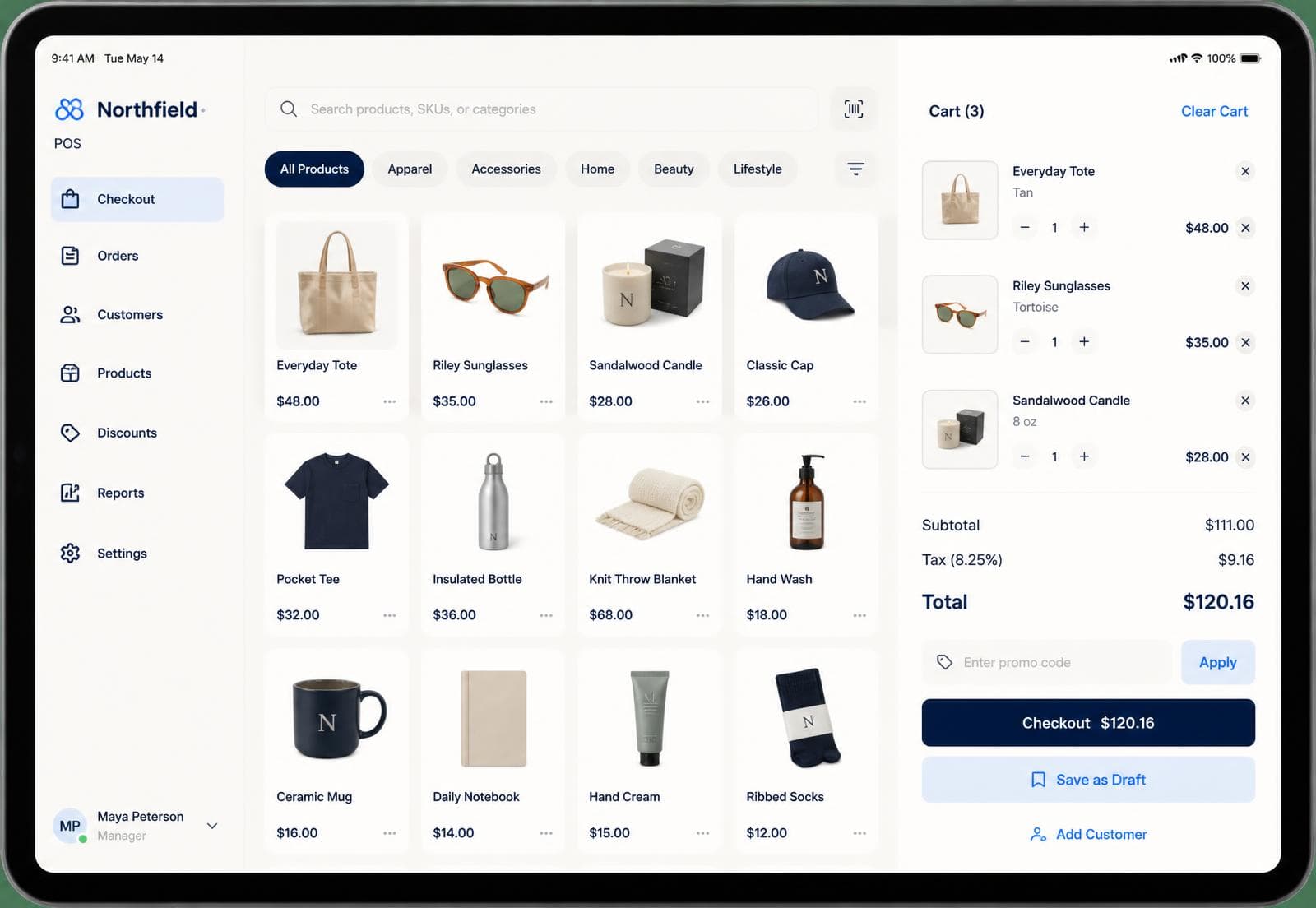 Point of sale concept screen